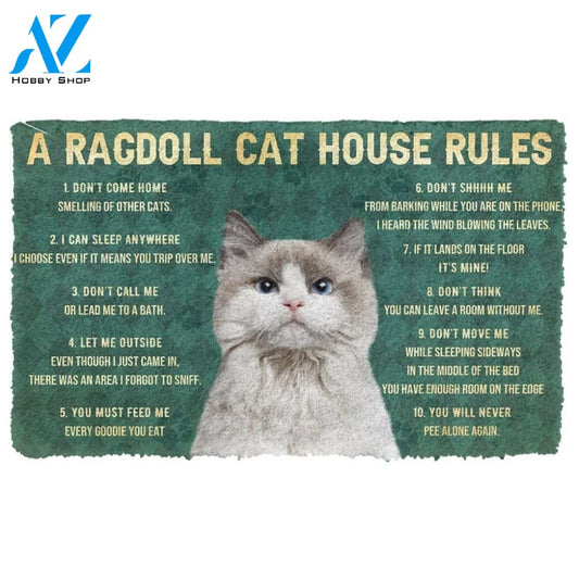 Gearhumans Gearhuman 3D House Rules Ragdoll Cat Doormat