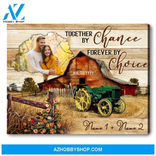 House Warming Gift Ideas For a Couple Modern Farmhouse Wall Art Together by chance Forever by choice Ohcanvas