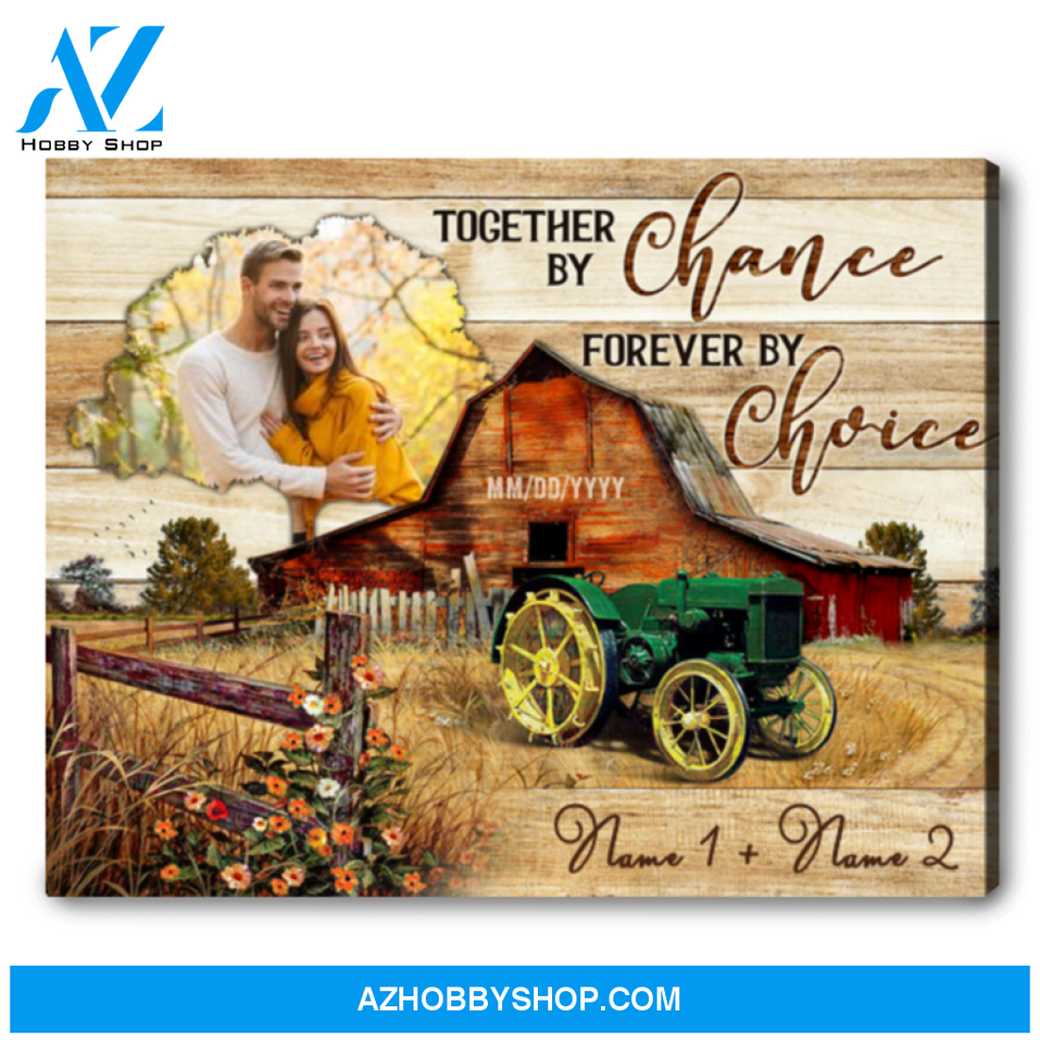 House Warming Gift Ideas For a Couple Modern Farmhouse Wall Art Together by chance Forever by choice Ohcanvas