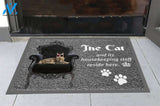Housekeeping Staff Reside Here Cat Doormat | Welcome Mat | House Warming Gift