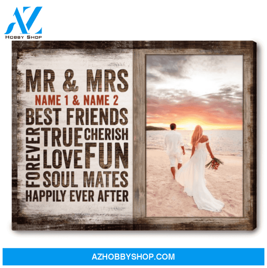 Housewarming Gift Ideas For Couple Personalized Couple Canvas Happily Ever After Ohcanvas
