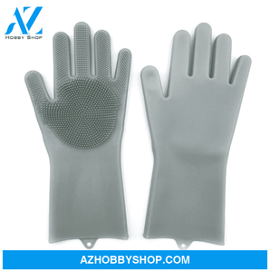 Housework Kitchen Cleaning Gloves Gray5Double