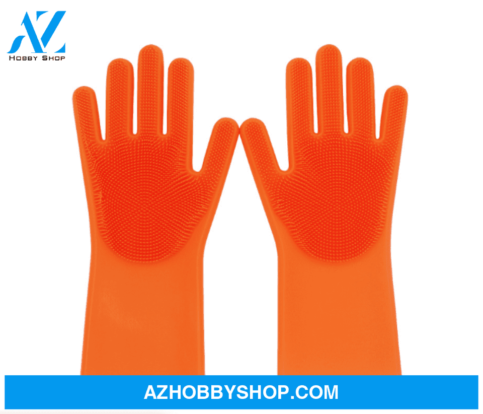 Housework Kitchen Cleaning Gloves Orange