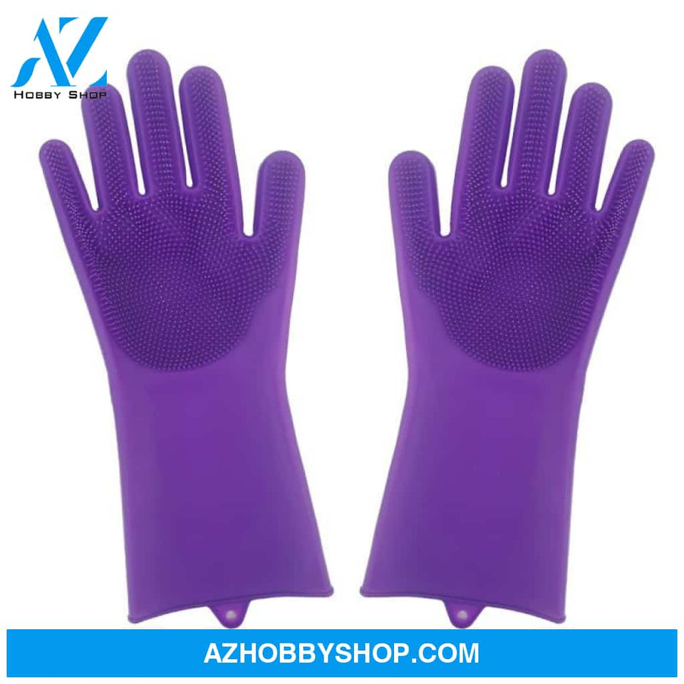 Housework Kitchen Cleaning Gloves Purple1