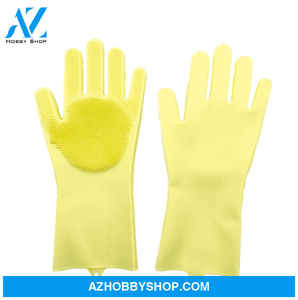 Housework Kitchen Cleaning Gloves Yellow5Double