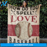 How Do You Spell Love Baseball Fleece Blanket Gift For Baseball Lovers Gift For Family Home Decor Bedding Couch Sofa Soft And Comfy Cozy