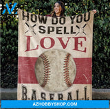 How Do You Spell Love Baseball Fleece Blanket Gift For Baseball Lovers Gift For Family Home Decor Bedding Couch Sofa Soft And Comfy Cozy