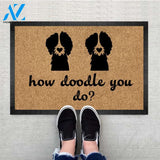 How Doodle You Do? (multi doodle)//Door Mat/Goldendoodle/Labradoodle/Dog Gift/Dog Decor/Hand Painted/ dog doormat/Dog Saying/I Love Dogs, dog doormat