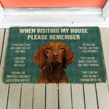 Vizsla Dog House Rules Doormat | Colorful | Size 8x27'' 24x36''
