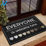 Human Right Doormat, Everyone Is Welcome Here Rug, Housewarming Gift, LGBTQ+ Family Welcome Mat, Black Lives Matter Doormat, Pride Doormat