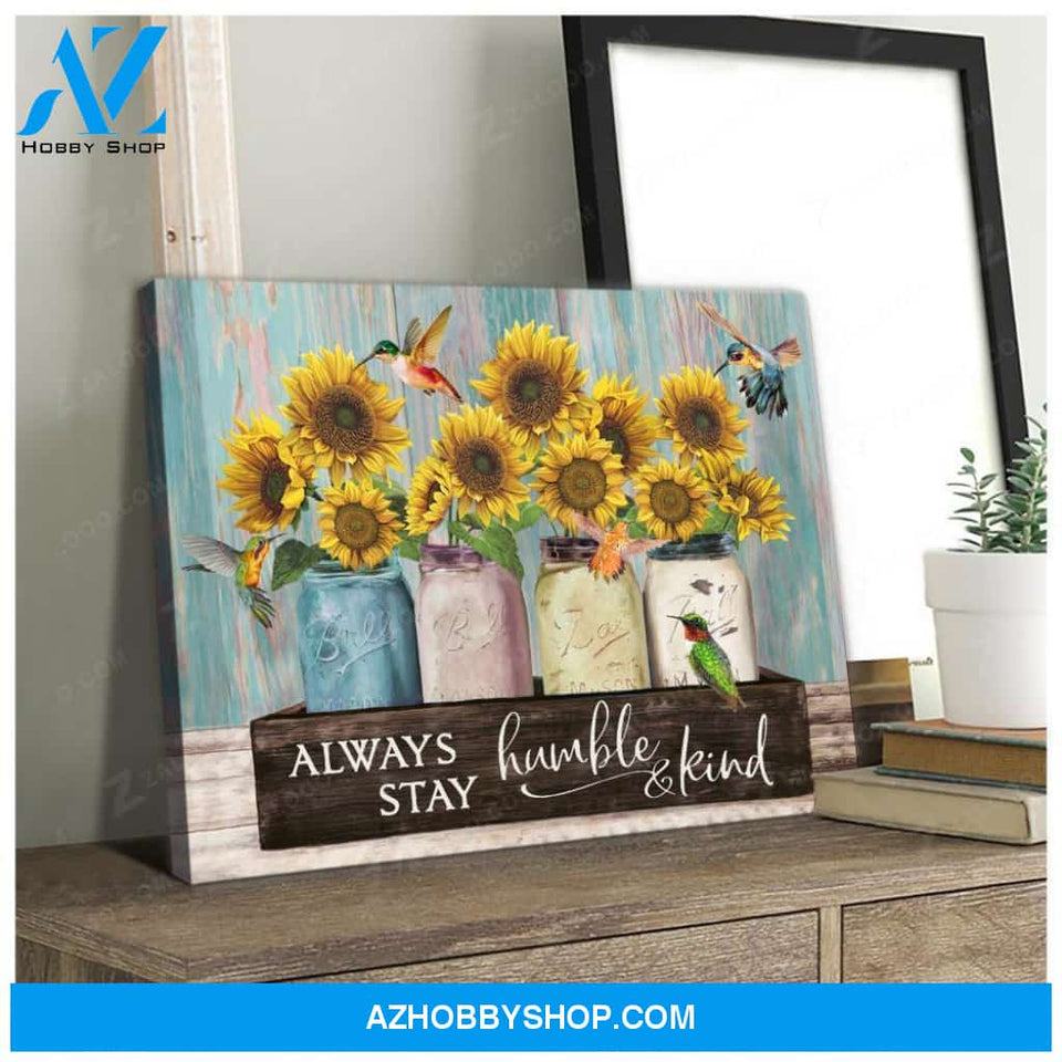 Humble And Kind Hummingbird Wall Art Canvas