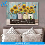 Humble And Kind Hummingbird Wall Art Canvas
