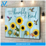 Humble And Kind Hummingbird Wall Art Canvas