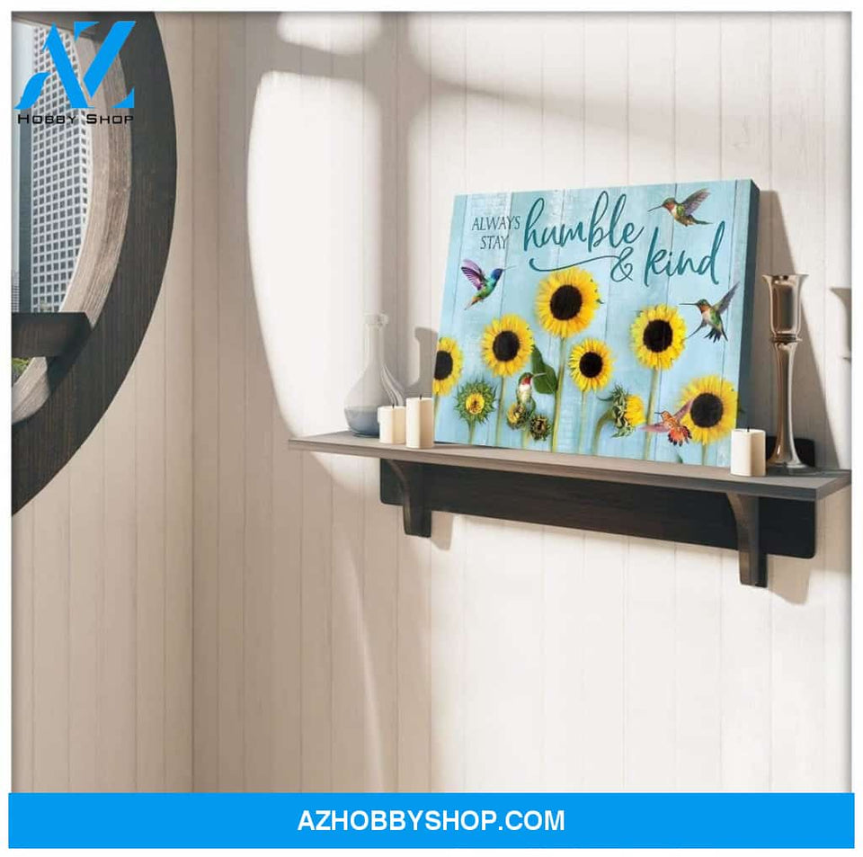 Humble And Kind Hummingbird Wall Art Canvas