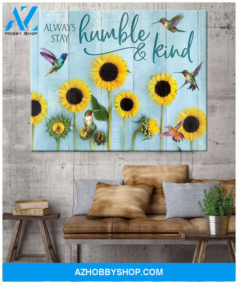Humble And Kind Hummingbird Wall Art Canvas