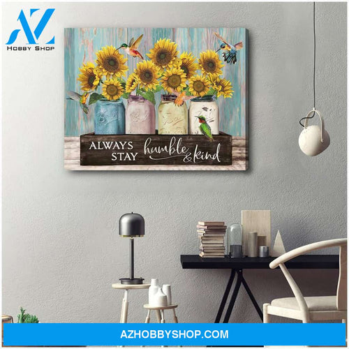 Humble And Kind Hummingbird Wall Art Canvas