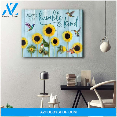 Humble And Kind Hummingbird Wall Art Canvas