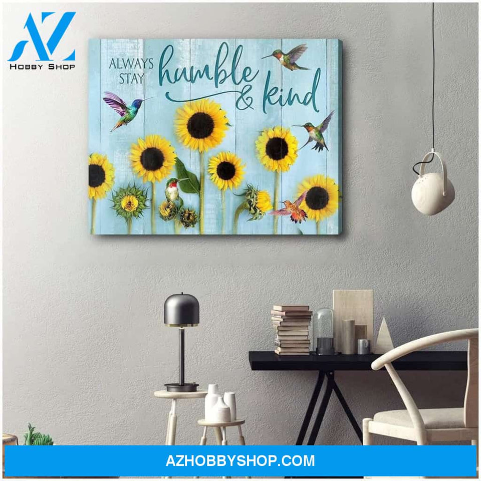 Humble And Kind Hummingbird Wall Art Canvas