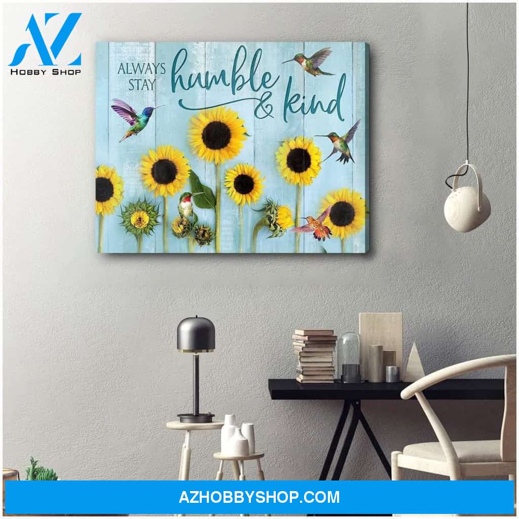Humble And Kind Hummingbird Wall Art Canvas