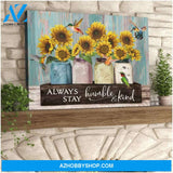 Humble And Kind Hummingbird Wall Art Canvas