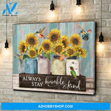 Humble And Kind Hummingbird Wall Art Canvas