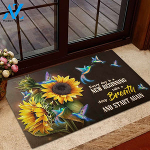 Humming Bird Everyday Is A New Beginning Doormat | Welcome Mat | House Warming Gift