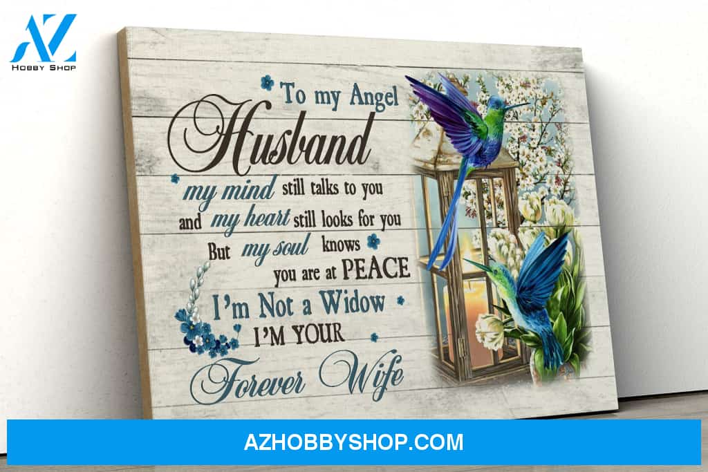 Humming Bird Forever Wife Matte Canvas (1.25") 14x11 20x16 30x20 gift for widow, memorial day