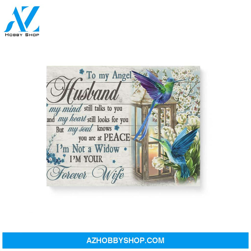 Humming Bird Forever Wife Matte Canvas (1.25") 14x11 20x16 30x20 gift for widow, memorial day