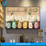 Humming Bird Love Someone With Autism - Matte Canvas, gift for you, gift for her, gift for him, autism awarenes