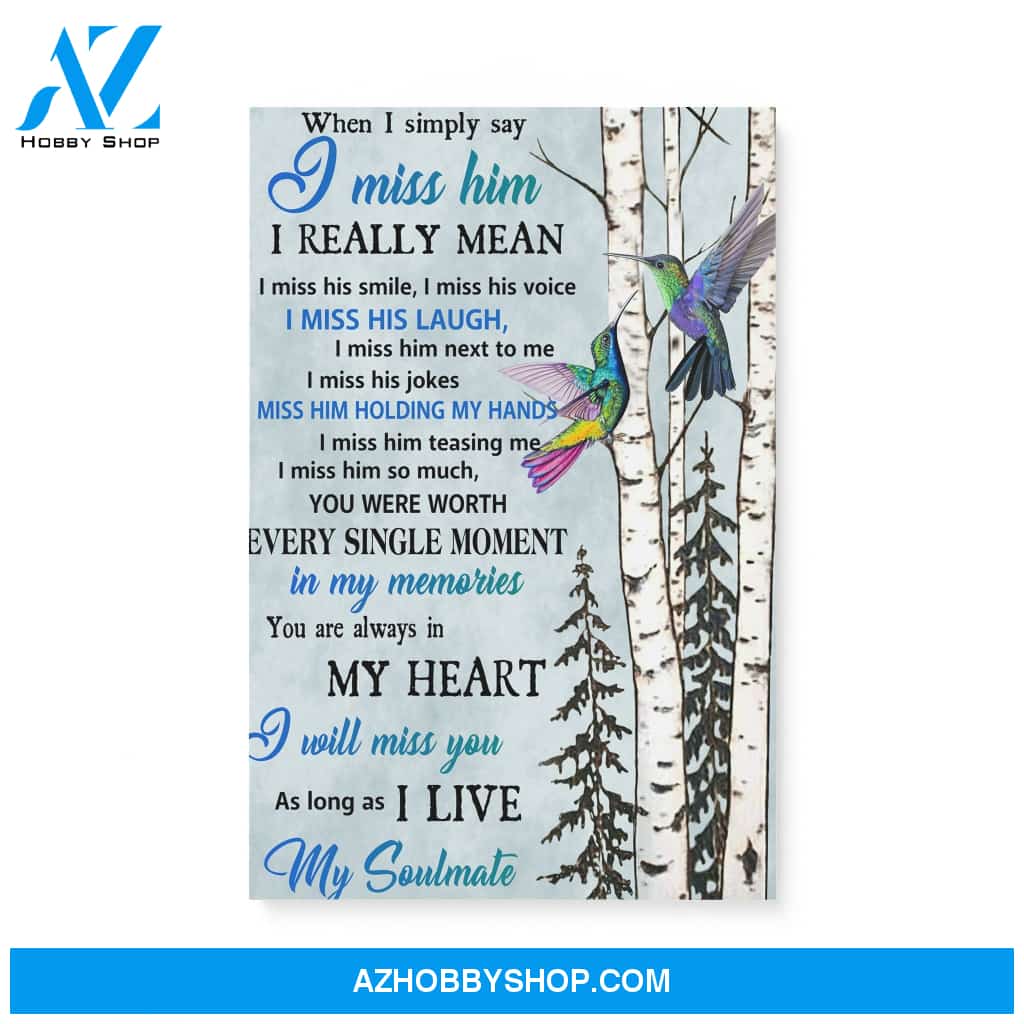 Humming widow miss you as long as i live Matte Canvas (1.25") 20x30 16x24 11x14