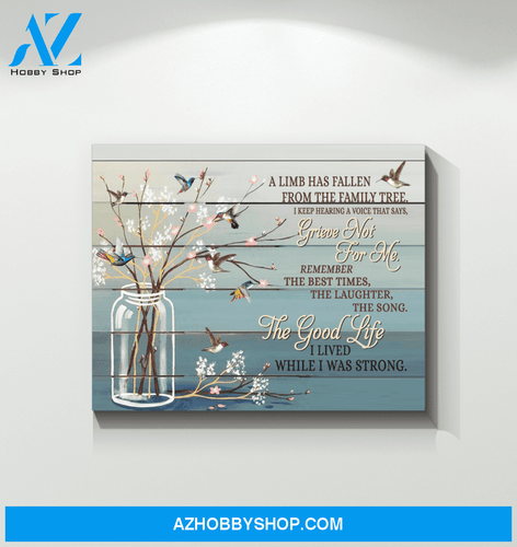 Hummingbird - A Fallen Limb - Canvas Wall Art