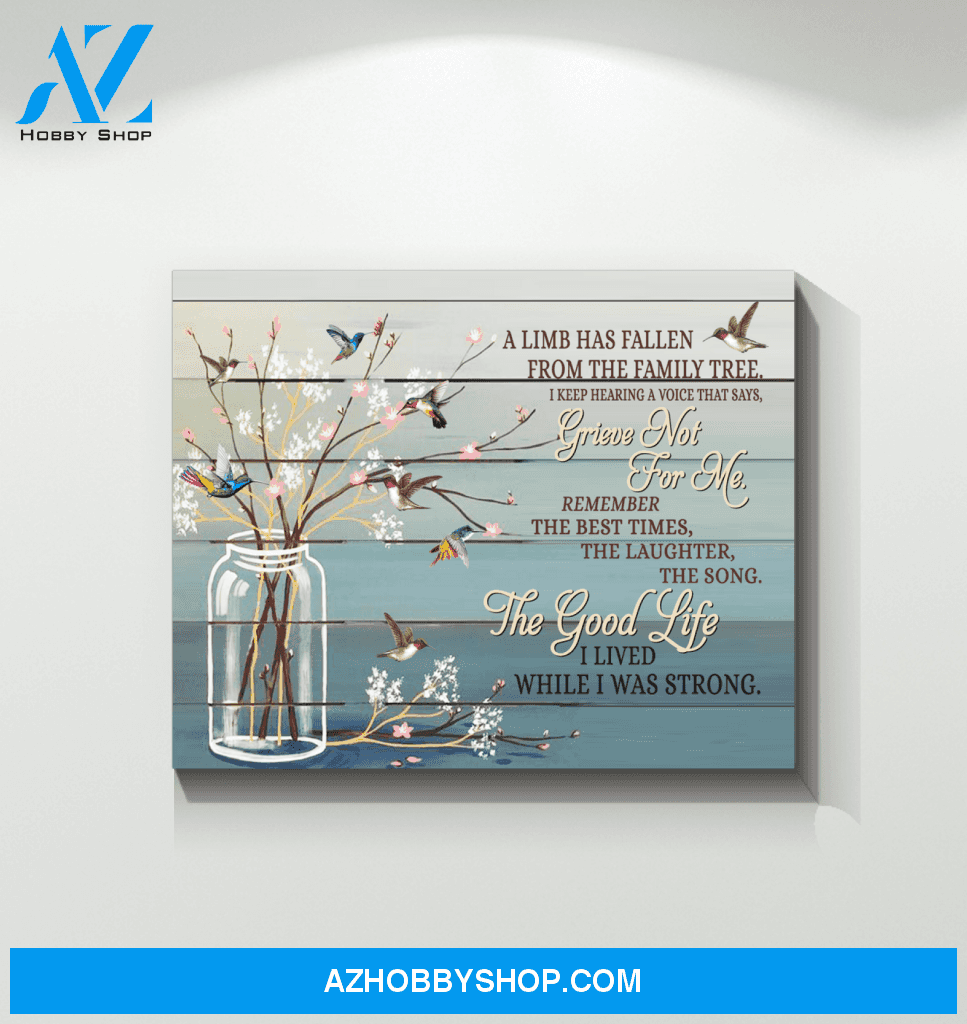 Hummingbird - A Fallen Limb - Canvas Wall Art