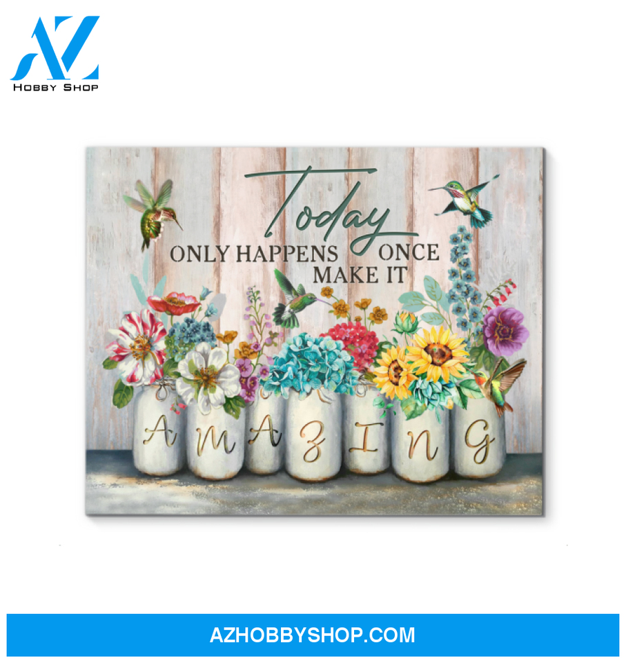 Hummingbird Amazing Canvas Wall Art