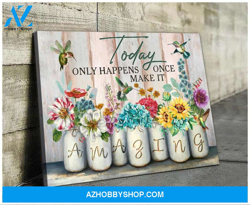 Hummingbird Amazing Canvas Wall Art