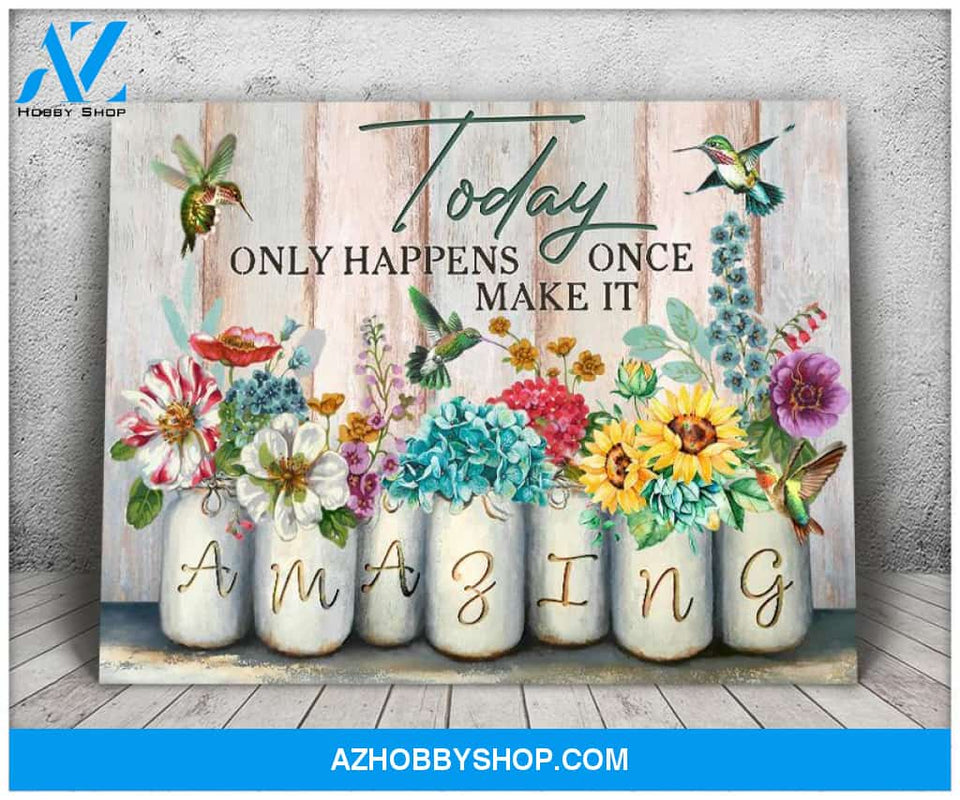 Hummingbird Amazing Canvas Wall Art