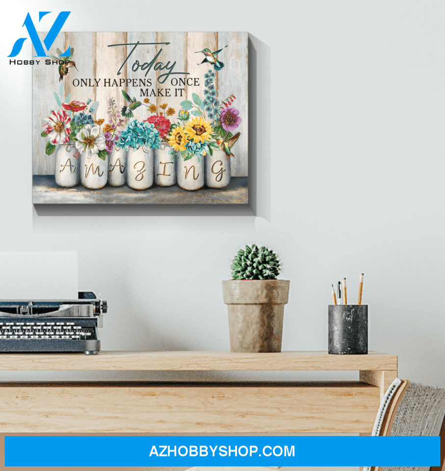 Hummingbird Amazing Canvas Wall Art