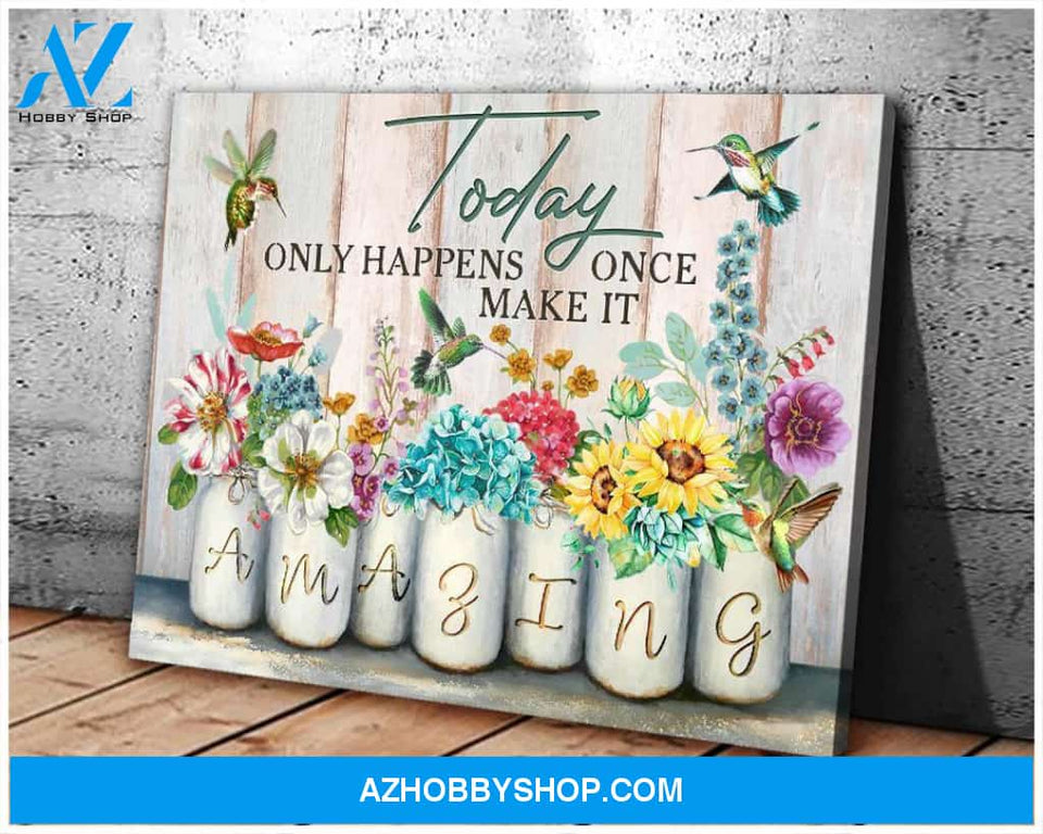 Hummingbird Amazing Canvas Wall Art