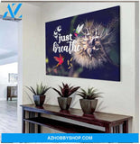 Hummingbird and Dandelion Painting Canvas, Just Breathe Stretch Canvas 2
