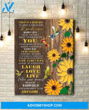 Hummingbird Awesome Canvas Wall Art