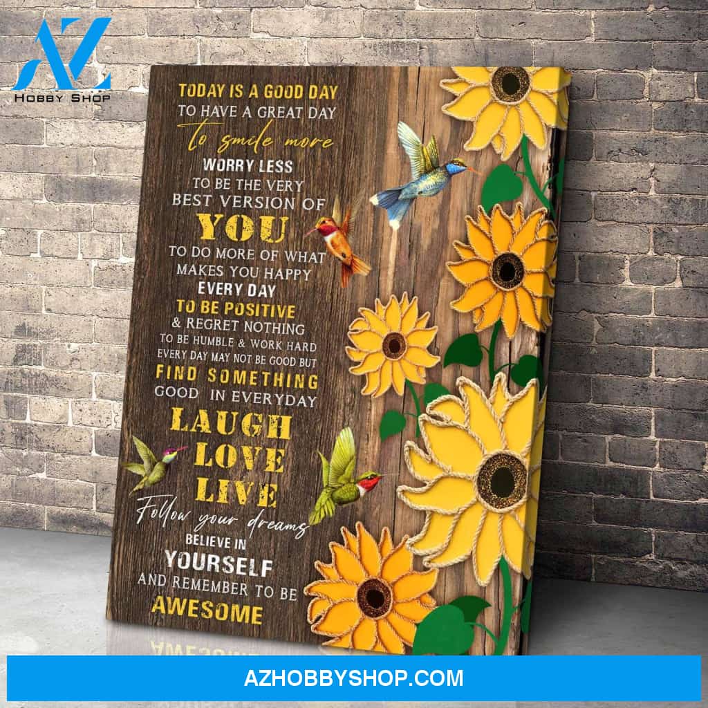 Hummingbird Awesome Canvas Wall Art