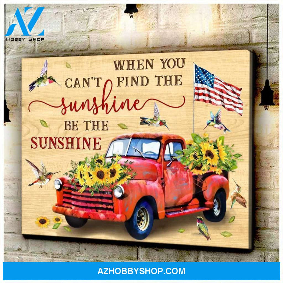 Hummingbird Be The Sunshine Canvas Wall Art