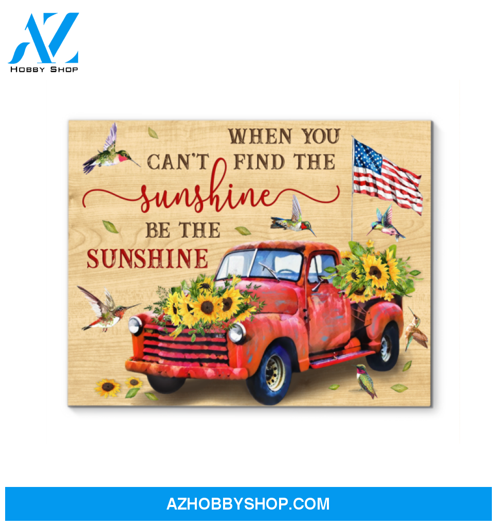 Hummingbird Be The Sunshine Canvas Wall Art