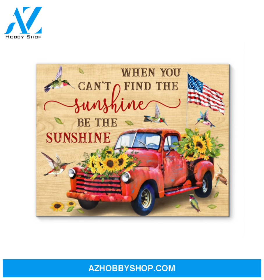 Hummingbird Be The Sunshine Canvas Wall Art