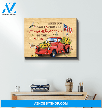 Hummingbird Be The Sunshine Canvas Wall Art