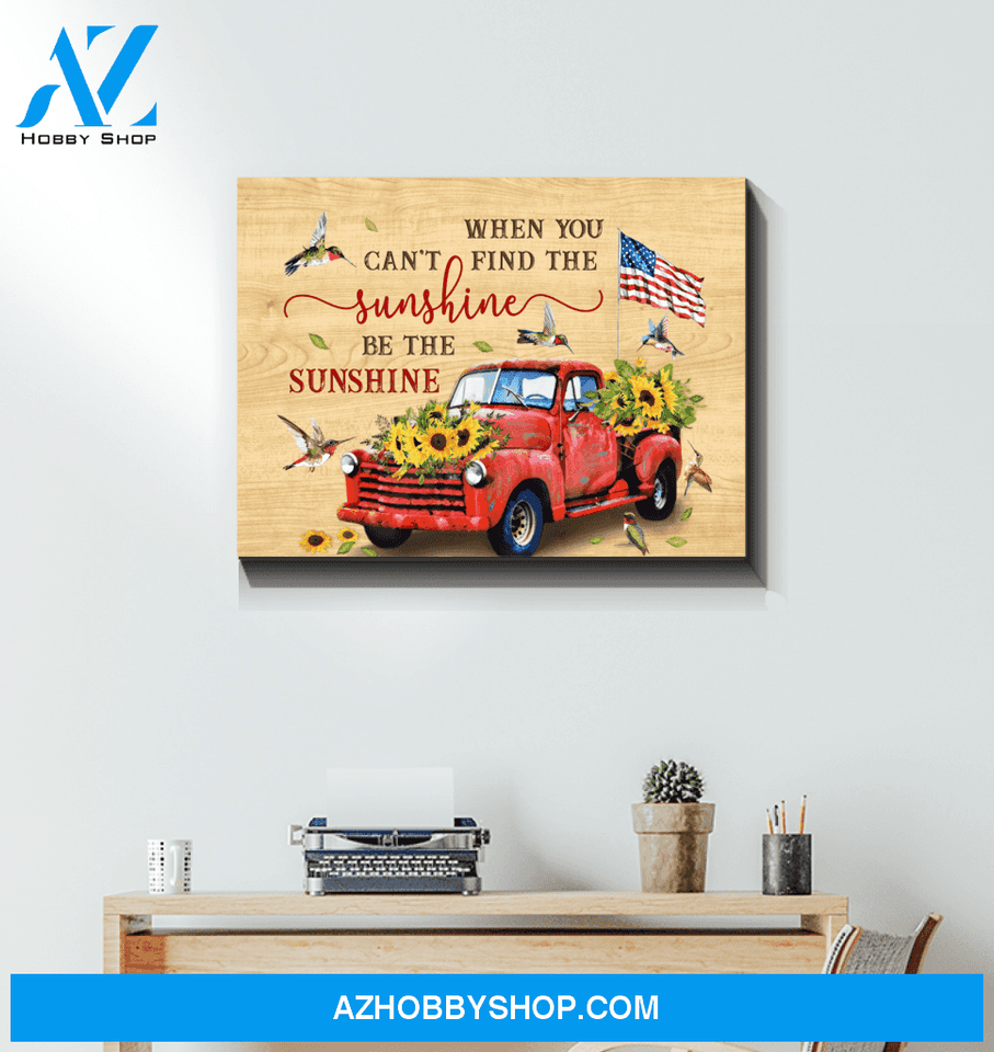 Hummingbird Be The Sunshine Canvas Wall Art