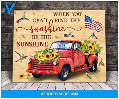 Hummingbird Be The Sunshine Canvas Wall Art