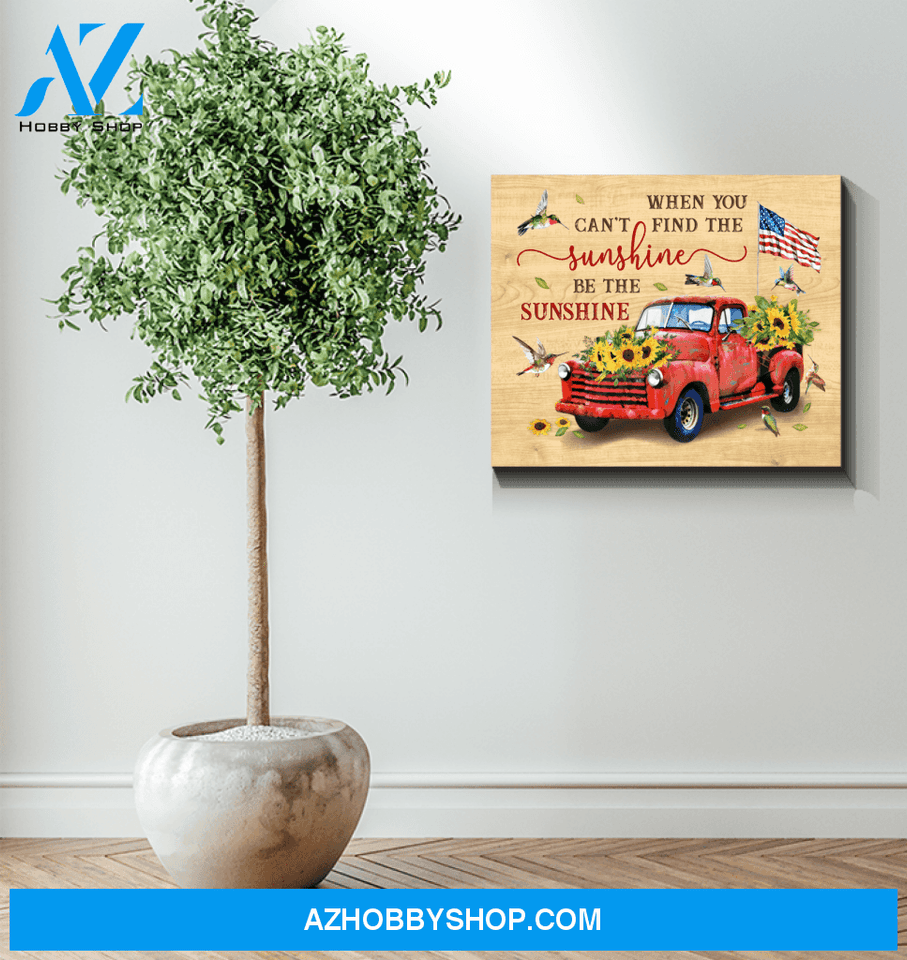 Hummingbird Be The Sunshine Canvas Wall Art