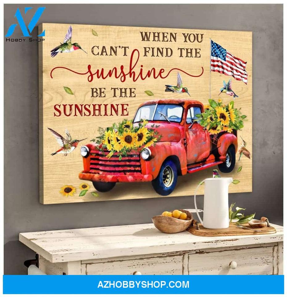 Hummingbird Be The Sunshine Canvas Wall Art