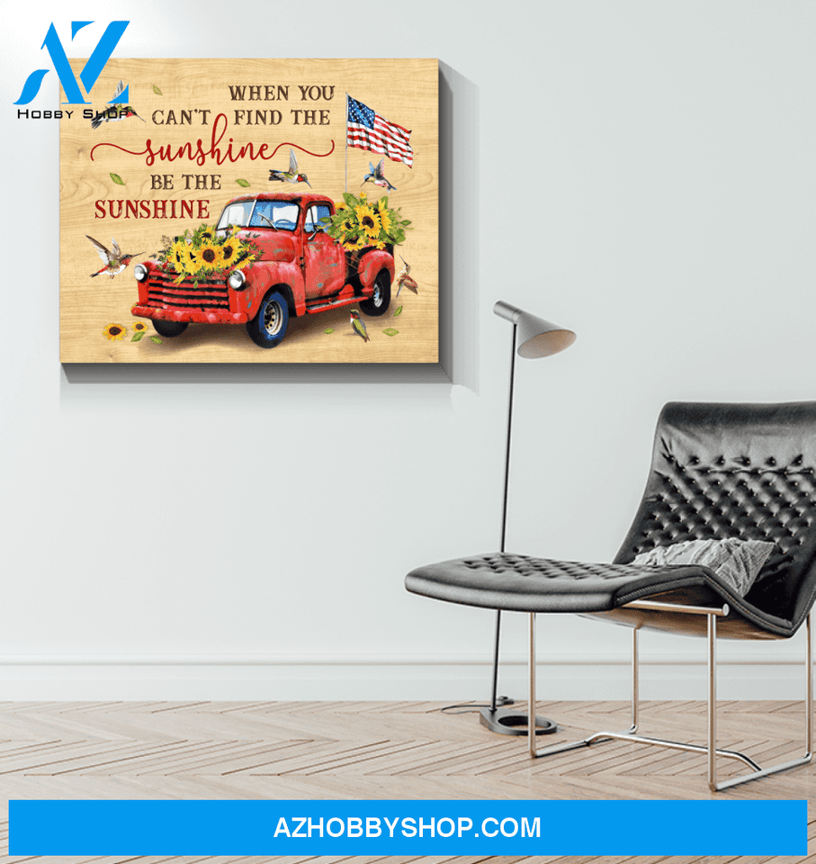 Hummingbird Be The Sunshine Canvas Wall Art