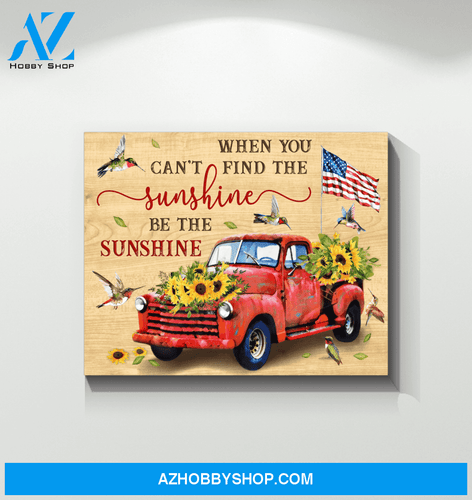 Hummingbird Be The Sunshine Canvas Wall Art